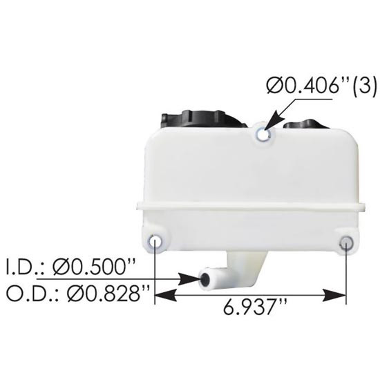 Power Steering Reservoir Replaces A14-14796-003 & A14-19133-000 For Freightliner M2 & Cascadia
