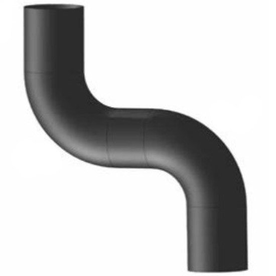 BESTfit 5 Inch 90 Degree BOM Multi-Bend Aluminized Exhaust Elbow For Peterbilt