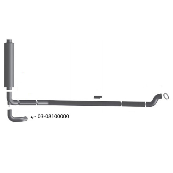 BESTfit 5 Inch Aluminized Multi-Bend Exhaust Elbow BOM For Freightliner