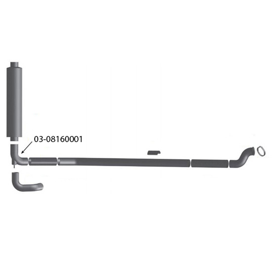 5 Inch Aluminized 90 Degree Exhaust Elbow For Freightliner Century & Columbia