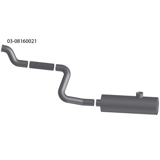 BESTfit 5 Inch Aluminized Multi-Bend Turbo Pipe With Flanged Inlet Replaces 04-21016-002 For Freightliner Century & Columbia