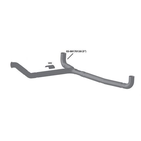 Chrome 5 Inch Short 90 Exhaust Elbow Below Muffler Replaces 04-09657-013 For Freightliner Classic & FLD