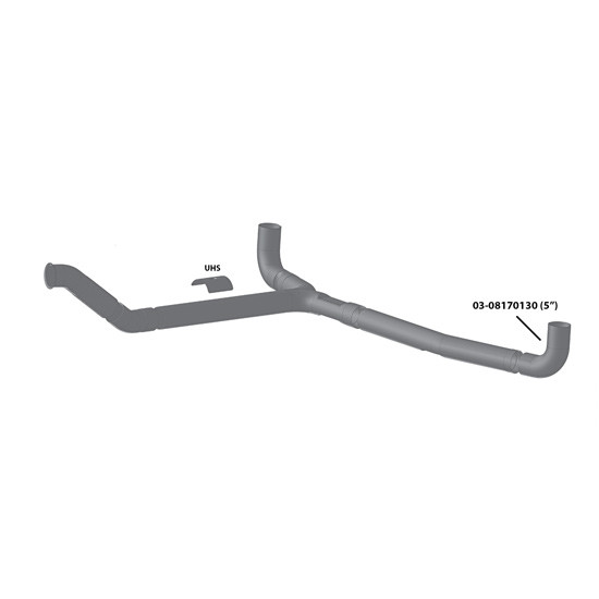 Chrome 5 Inch Short 90 Exhaust Elbow Below Muffler Replaces 04-09657-013 For Freightliner Classic & FLD