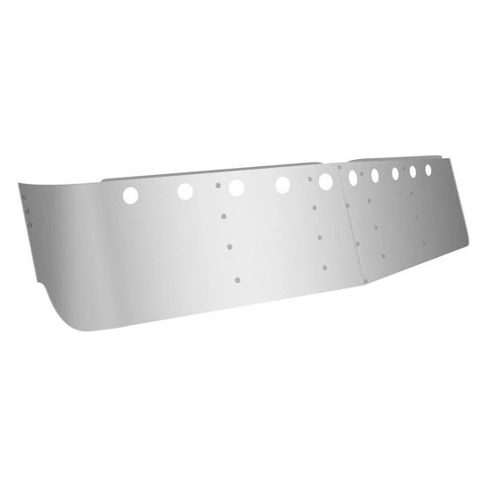 Freightliner Classic & FLD 16 Inch Drop Visor W/ 10 - 2 Inch Round Light Cutouts For Raised Roof