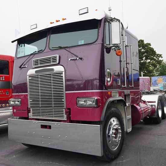 13 Inch Stainless Steel Drop Visor For Freightliner FLT Cabover