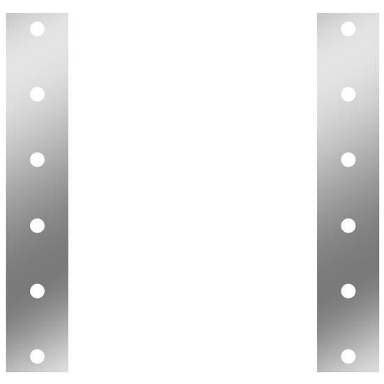 Stainless Rear Air Cleaner Panels W/ 12 - 3/4 Inch Light Holes For Freightliner Classic XL 1991-2010