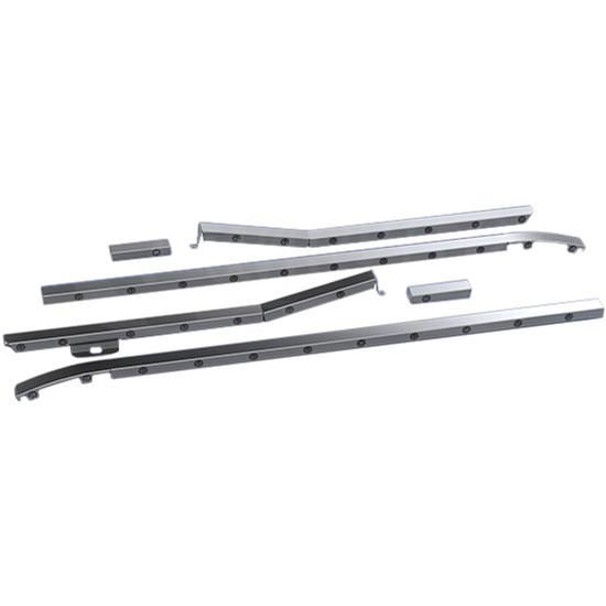 2 Inch SS Cab-Sleeper Panels W/ 38 Underlit 3/4 Inch Amber/Clear LEDs For Freightliner Cascadia 116BBC