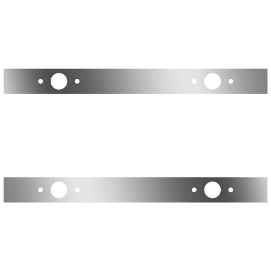 48 Inch Stainless Sleeper Panels W/ Extension, 4 P1 Light Holes For Freightliner Classic, FLD 120 SBA