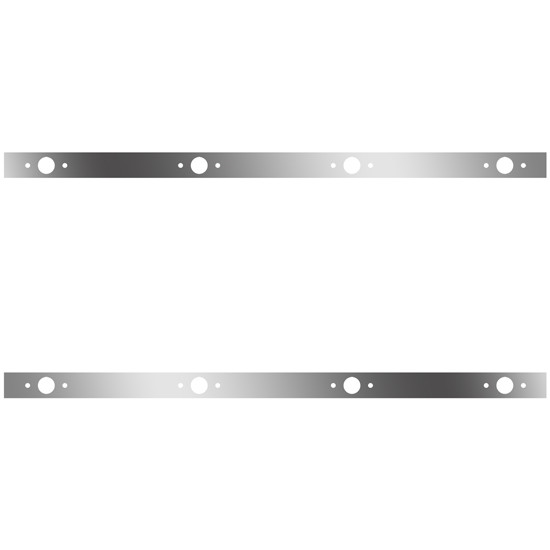 70 Inch Stainless Steel Sleeper Panels W/ 8 P1 Light Holes For Freightliner Classic, FLD 120 SBA