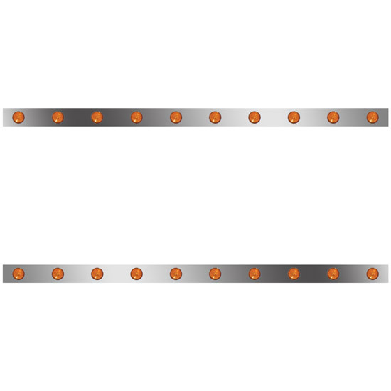 70 Inch Sleeper Panel W/ 20 Inch Extension, 20 -2 Inch Round Flat Lights