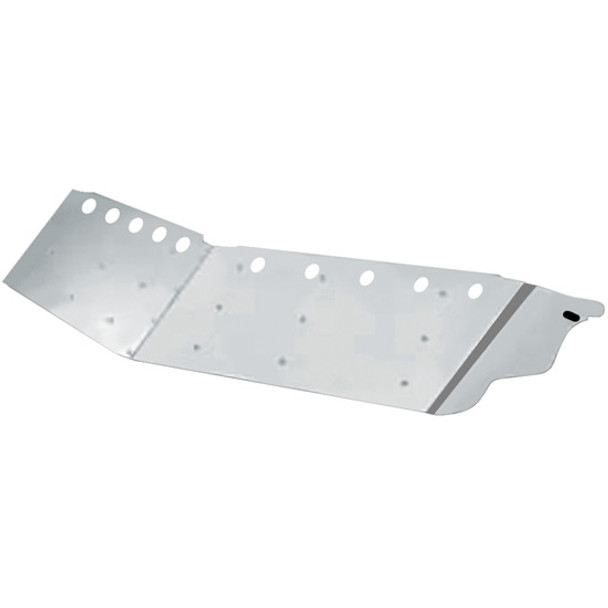 14 Inch Stainless Steel Wicked Drop Visor W/ 10 - 3/4 Inch Light Holes For Peterbilt