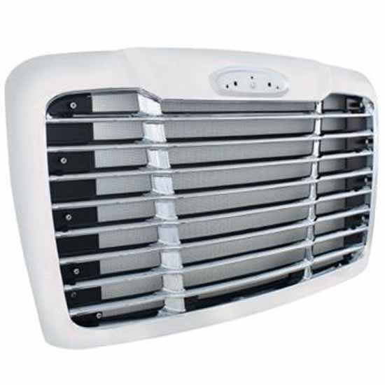 Chrome Winter Guard Grille W/ Bug Screen For Freightliner Cascadia