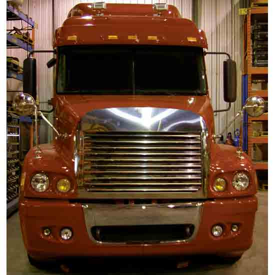 Stainless Steel Louvered Grille With Bug Deflector For Freightliner Century 2005-Newer