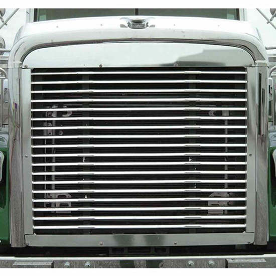 Stainless Steel Louvered Grille Kit W/ Hardware For Freightliner Classic, FLD