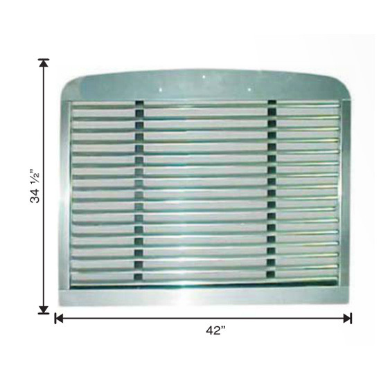 BESTfit Aluminum Grille Insert Replaces A17-12622-003, A17-12622-008 For Freightliner FLD 112 Without Rear Screen