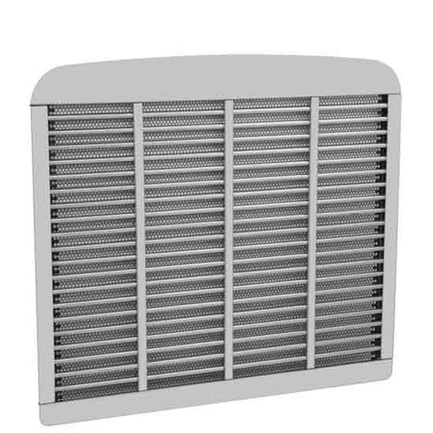 Freightliner Classic & FLD120 304 SS Mirror Finish Grille W/ Bug Screen & Rock Guard By Hogebuilt Replaces A17-12934-009 Freightliner Classic & FLD120 304 SS Mirror Finish Grille W/ Bug Screen & Rock Guard By Hogebuilt Replaces A17-12934-009