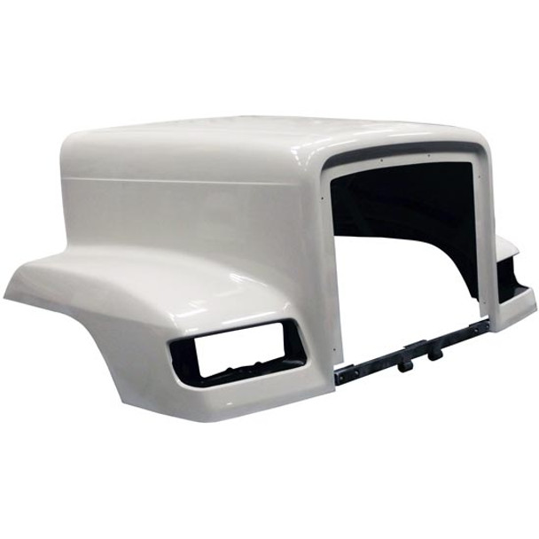 Freightliner FLD120 SBA Hood Fiberglass By Jones Performance Replaces A17-12443-003, A17-12442-002, A17-12443-004