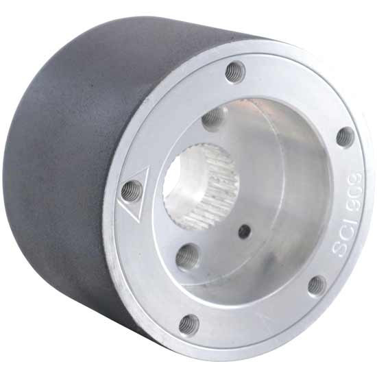 SCI Black Powder Coat Aluminum 5 Hole Steering Wheel Hub Adapter For Freightliner M2 & Business Class 1989-5/2006