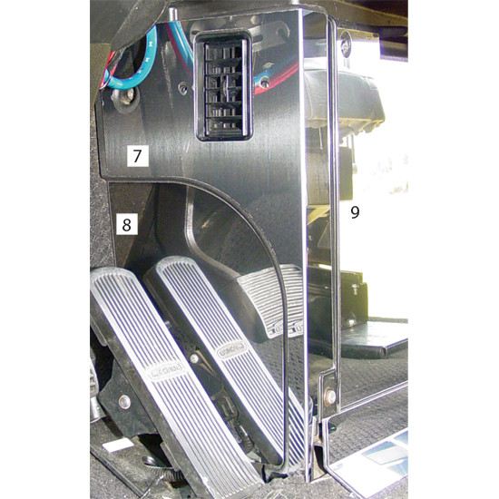 RoadWorks Stainless Steel Kick Panel Trim W/ Screw Holes, Driver Side For Freightliner