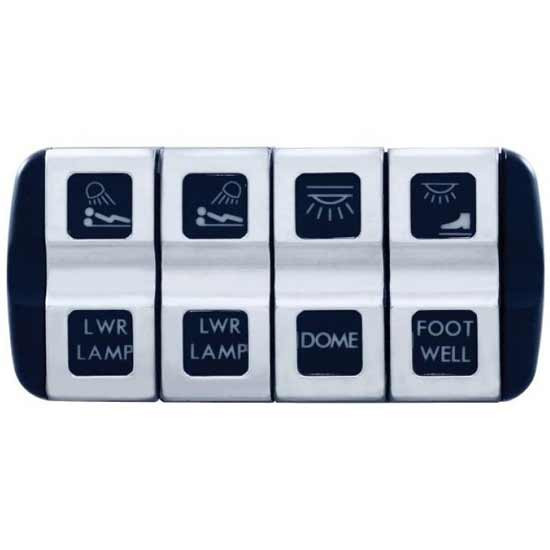 Chrome Rocker Switch Cover W/ 2 Openings For Freightliner Cascadia 113, 125