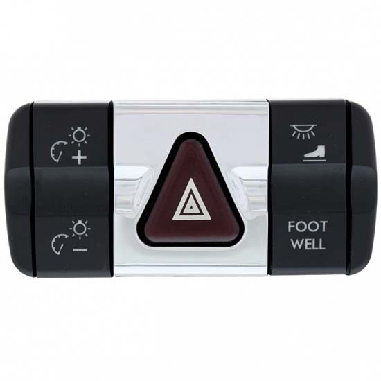 Chrome Plastic Hazard Light Trim For Freightliner Cascadia 113, 125