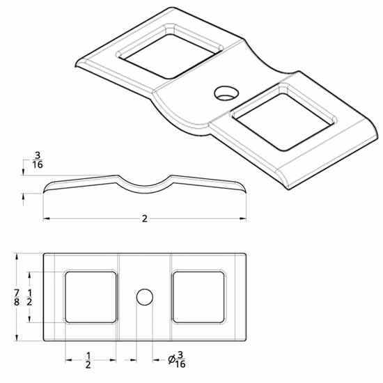 Chrome Plastic Switch Cover With 3 Openings For Freightliner Cascadia