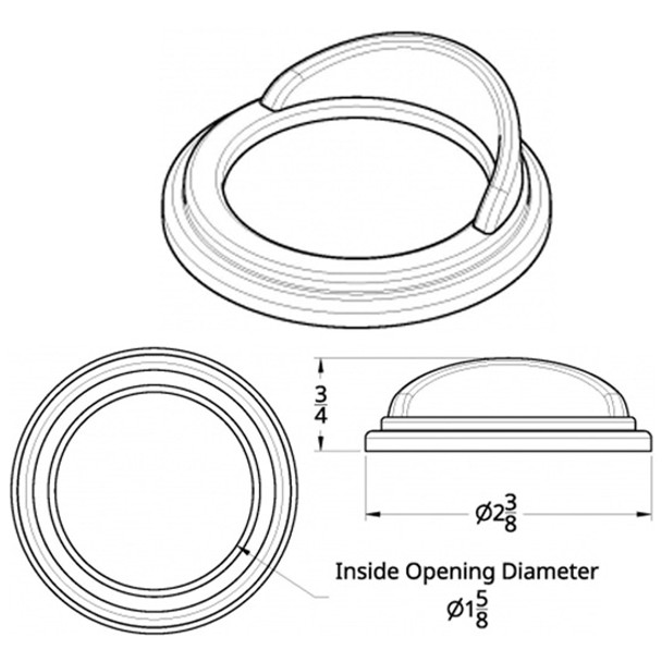 Chrome Small Gauge Bezel W/ Visor For Freightliner