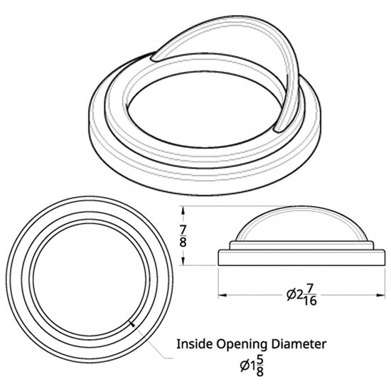 Chrome Plastic Small Gauge Cover W/ Visor For Freightliner