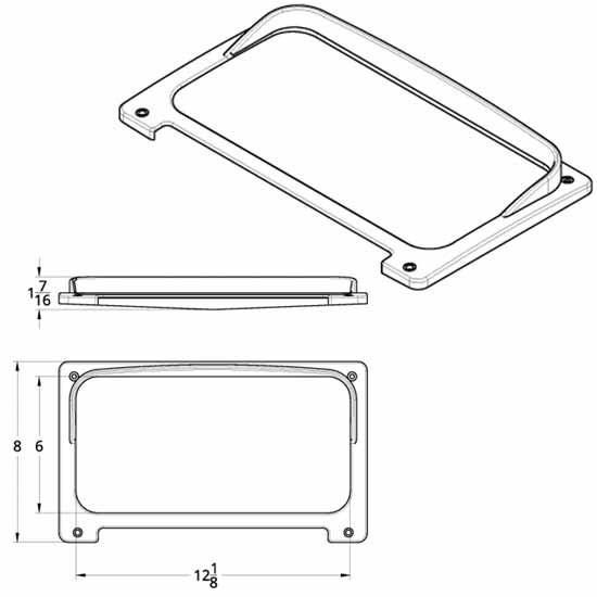 Chrome Center Gauge Cluster Bezel W/ Visor For Freightliner Columbia