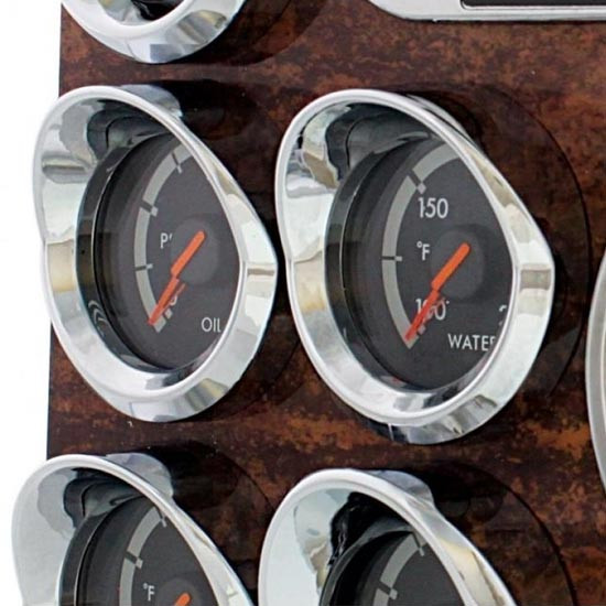 Small Gauge Bezel W/ Visor For 2008 - 2017 Freightliner Cascadia