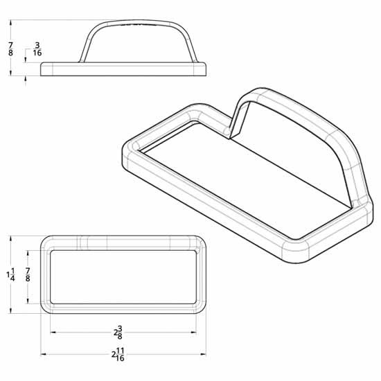 Chrome Toggle Switch Trim - Set Of 3 For Freightliner New Style