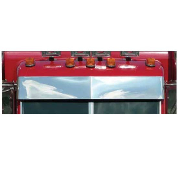 Roadworks 10 1/2 Inch SS Darwin Style Drop Visor, Blind Mount For Peterbilt 330, 357, 375, 377, 378, 379, 385