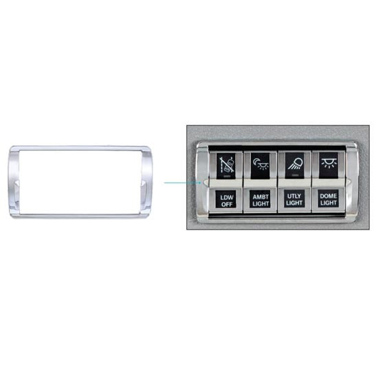 Chrome 4 Switch Trim Panel For Freightliner Cascadia 116 & 126