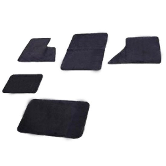 Black Carpet Cab / Sleeper Floor Mat Kit - 5 Piece  For Freightliner W/ Automatic Transmission