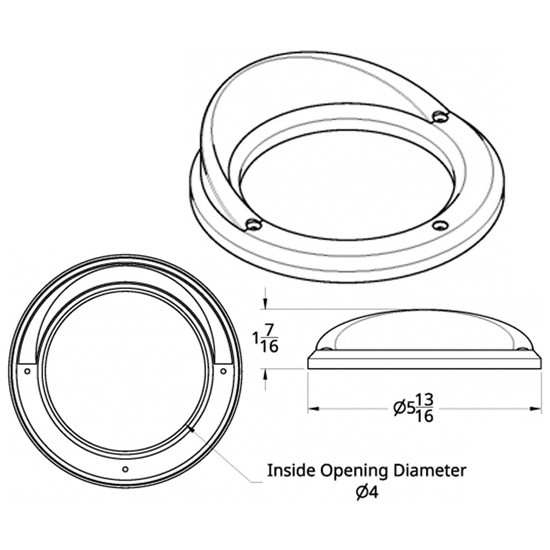 Chrome 4 Inch Bezel W/ Visor