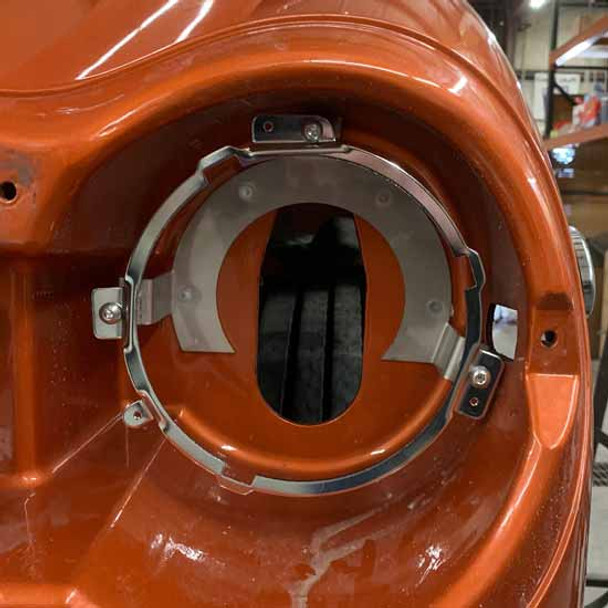 Freightliner Coronado 7 Inch Round Headlight Adapter Plate For Models W/ Round Headlight Bezels, By CSM