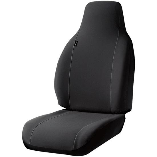 Solid Black Seat Cover For Freightliner Cascadia High Back Seats With Armrest Covers