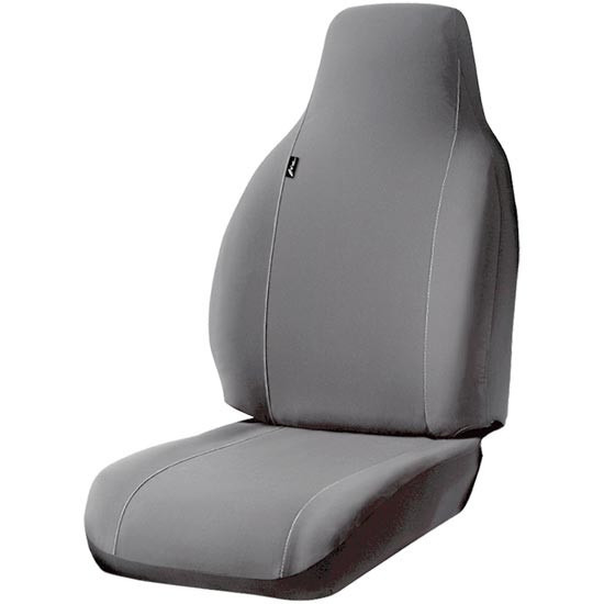 Solid Gray Seat Cover For Freightliner Cascadia High Back Seats With Armrest Covers