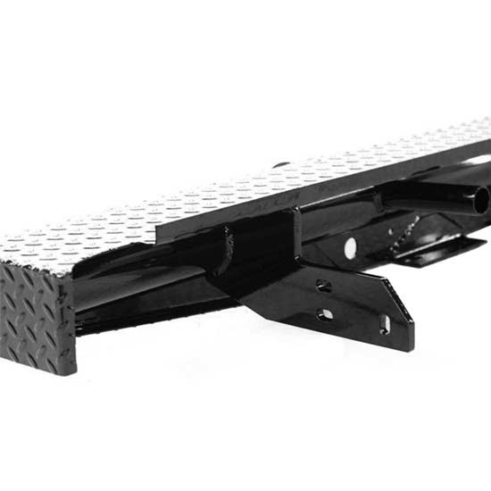 Legend Black Powder-Coated Steel Rear Bumper W/ Sensors For Ford F150, F250, F350