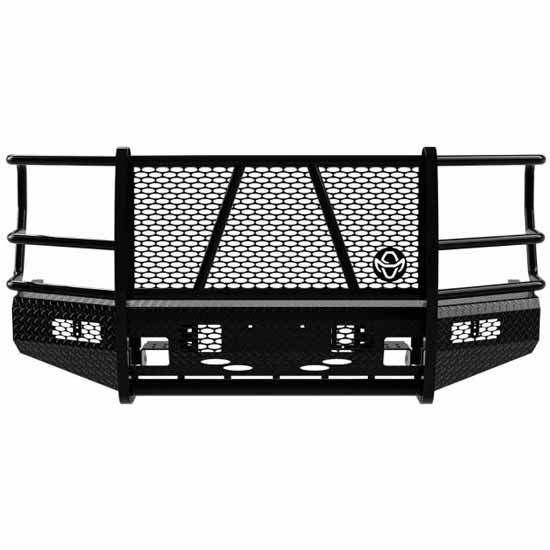 Summit Black Powder-Coated Steel Front Bumper W/ Grille Guard For Ford F250, F350, F450 Super Duty