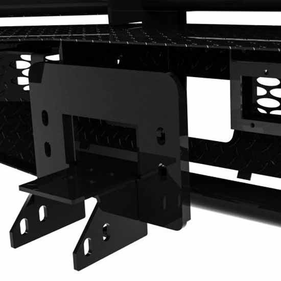 Summit Black Powder-Coated Steel Front Bumper W/ Grille Guard For Ford F250, F350, F450 Super Duty