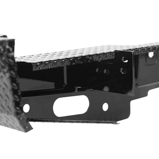 Black Powder-Coated Steel Rear Sport Bumper W/ Backup/Work Lights, Sensors For Ford F150 2009-2014