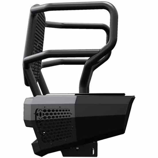 Midnight Series Black Steel Winch-Ready Front Bumper, 7 Gauge W/ Grille Guard For Ford F150 2018-2020