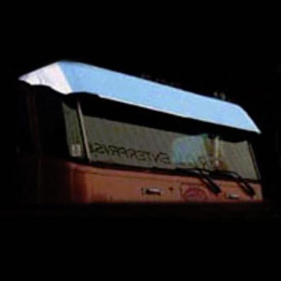 13 Inch Stainless Drop Straight Style Visor For Peterbilt 362 Cabover