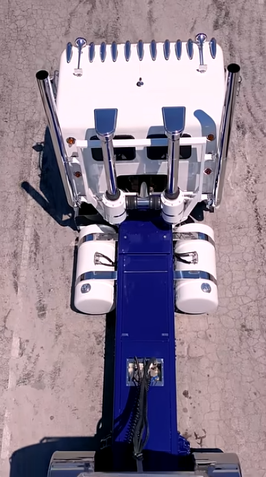 Peterbilt 362 day cab truck customized by 4 State Trucks for Eric Kropf of Kropf Transportation