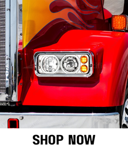 Heated truck headlights for clear visibility in winter conditions