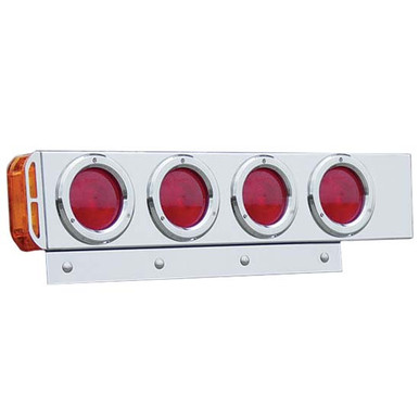 Rear Mud Flap Hangers With 4 Rnd 4 Inch & 1 Super 21 On End Light