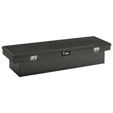 Gloss Black Diamond Plate Aluminum Low Profile Crossover Tool Box