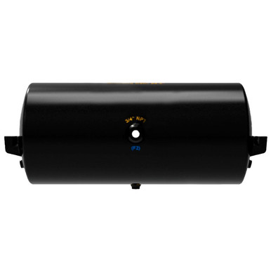 BESTfit 12.34 Gallon Black Steel Air Brake Tank 12 X 29.5 Inch