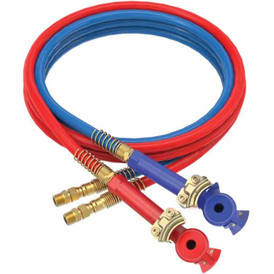 13.5 Ft Rubber Air Line Gladhands Set With Flexible Red/Blue Grips